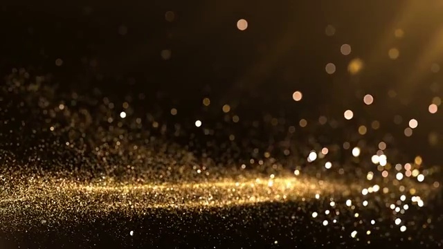 散焦粒子背景(金色)-環視頻