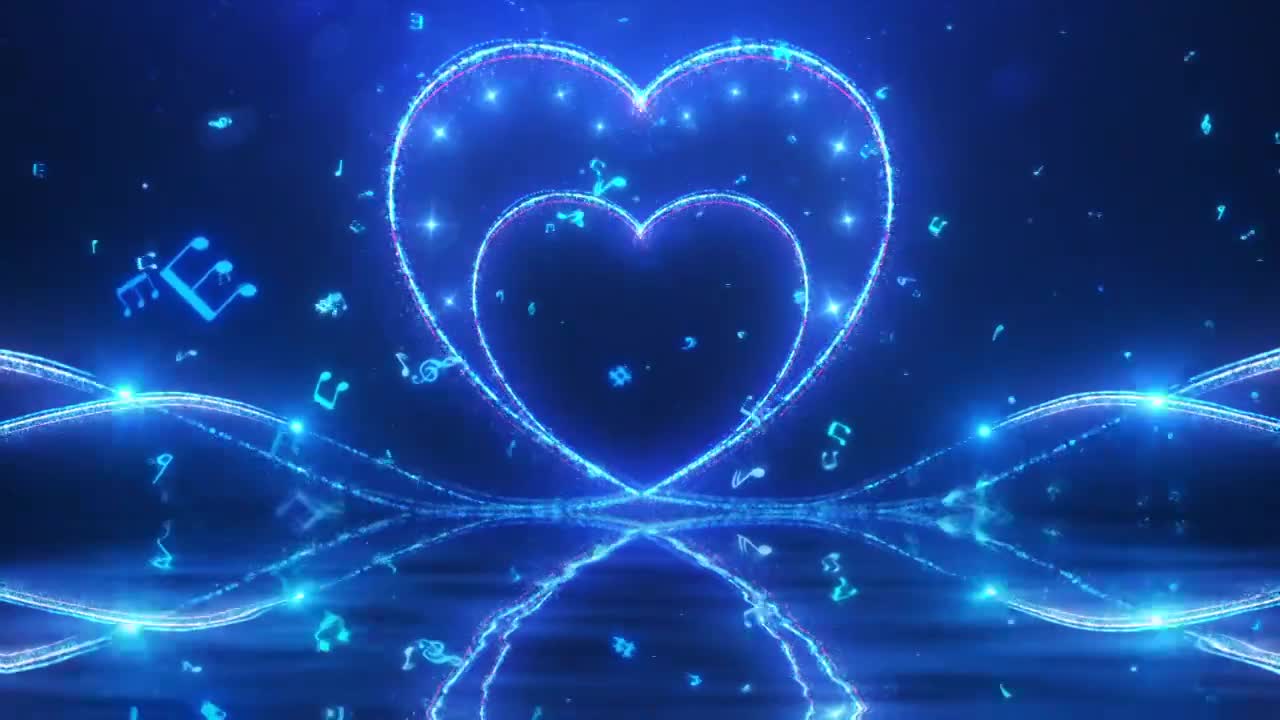 【4K】浪漫爱心背景视频素材
