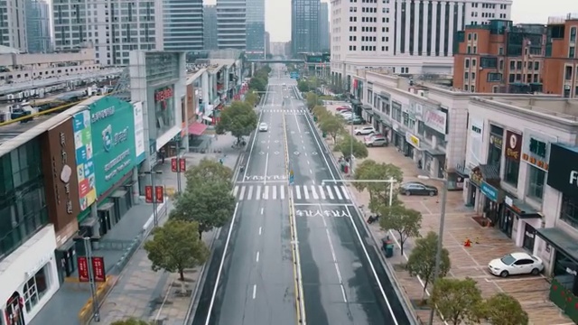 疫情下的城市商業街視頻素材