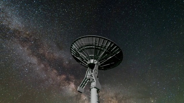 明安圖射電望遠鏡銀河延時視頻素材