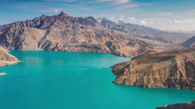 新疆喀什下坂地水庫風光視頻素材