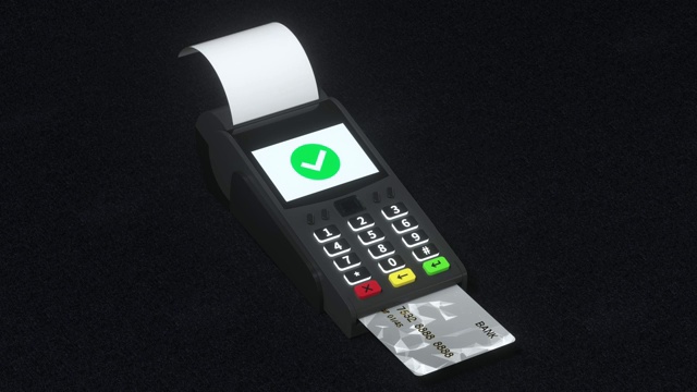 银行卡刷卡过程模拟视频素材