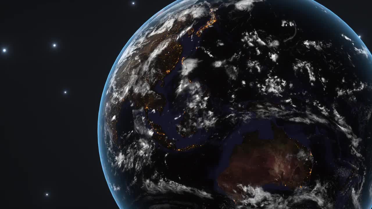 太空中的地球，三维动画视频购买