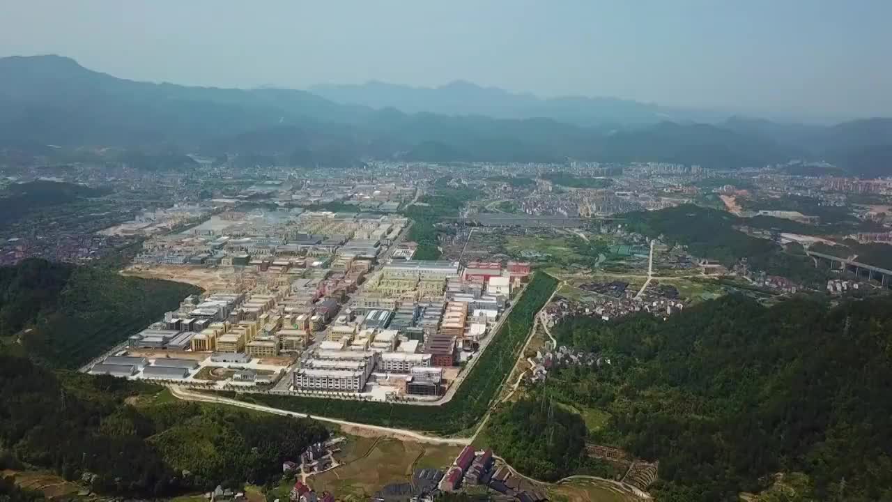 云和县工业区航拍视频下载