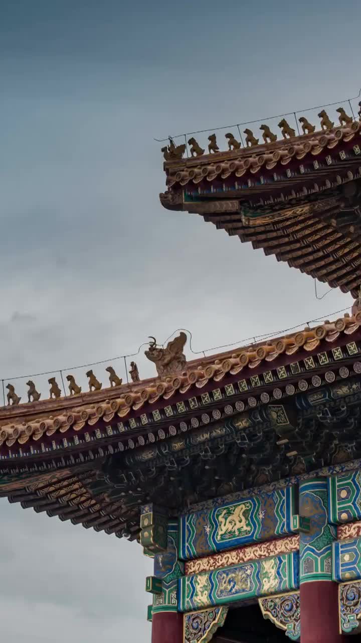 北京故宮屋檐視頻素材