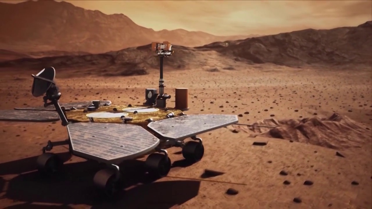 动画模拟祝融号在火星降落运行视频购买