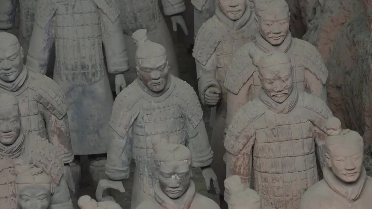 西安秦兵马俑博物馆视频素材