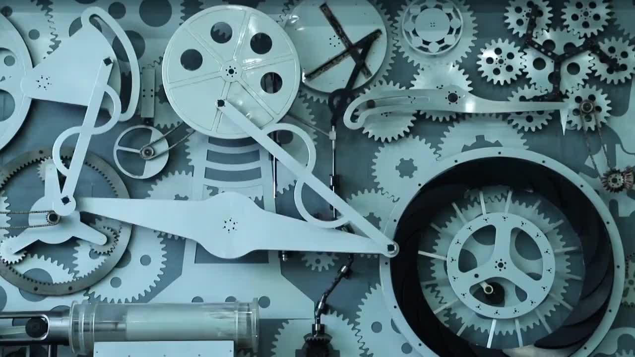 齿轮传动科技展示视频素材