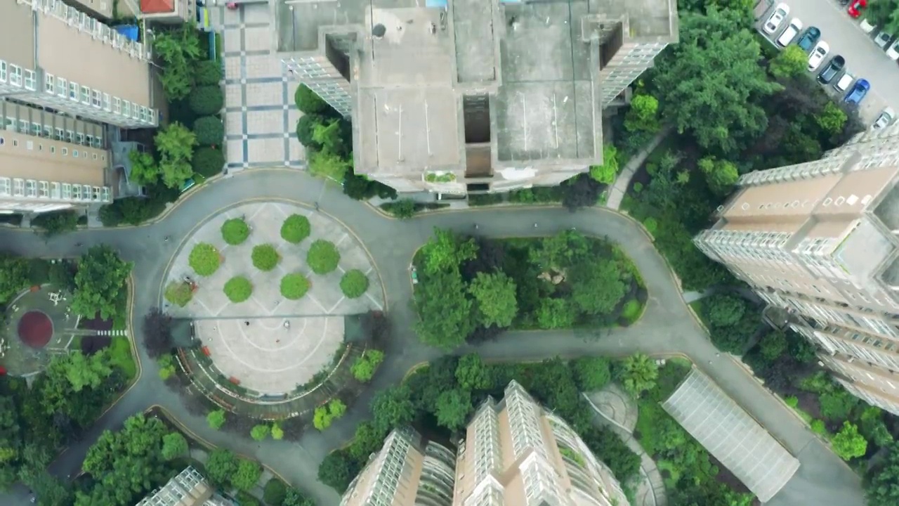 航拍中国灯城自贡城市风光视频素材