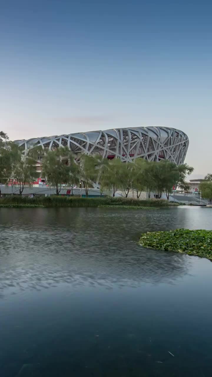 北京鸟巢风景视频素材