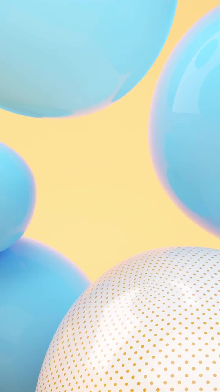 柔软的弹性球体3D渲染视频下载