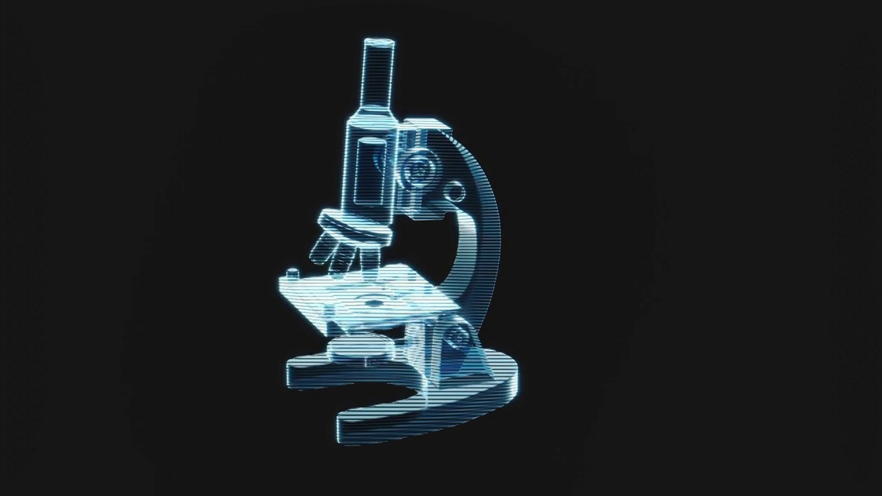 全息影像显微镜图形3D渲染视频素材