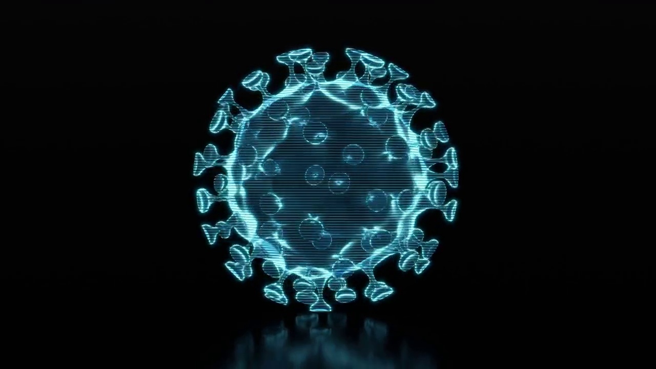 全息影像病毒图形3D渲染视频素材
