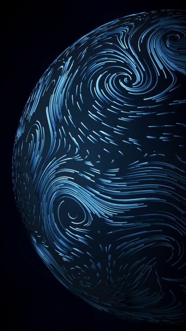 流动的粒子曲线3D渲染视频下载