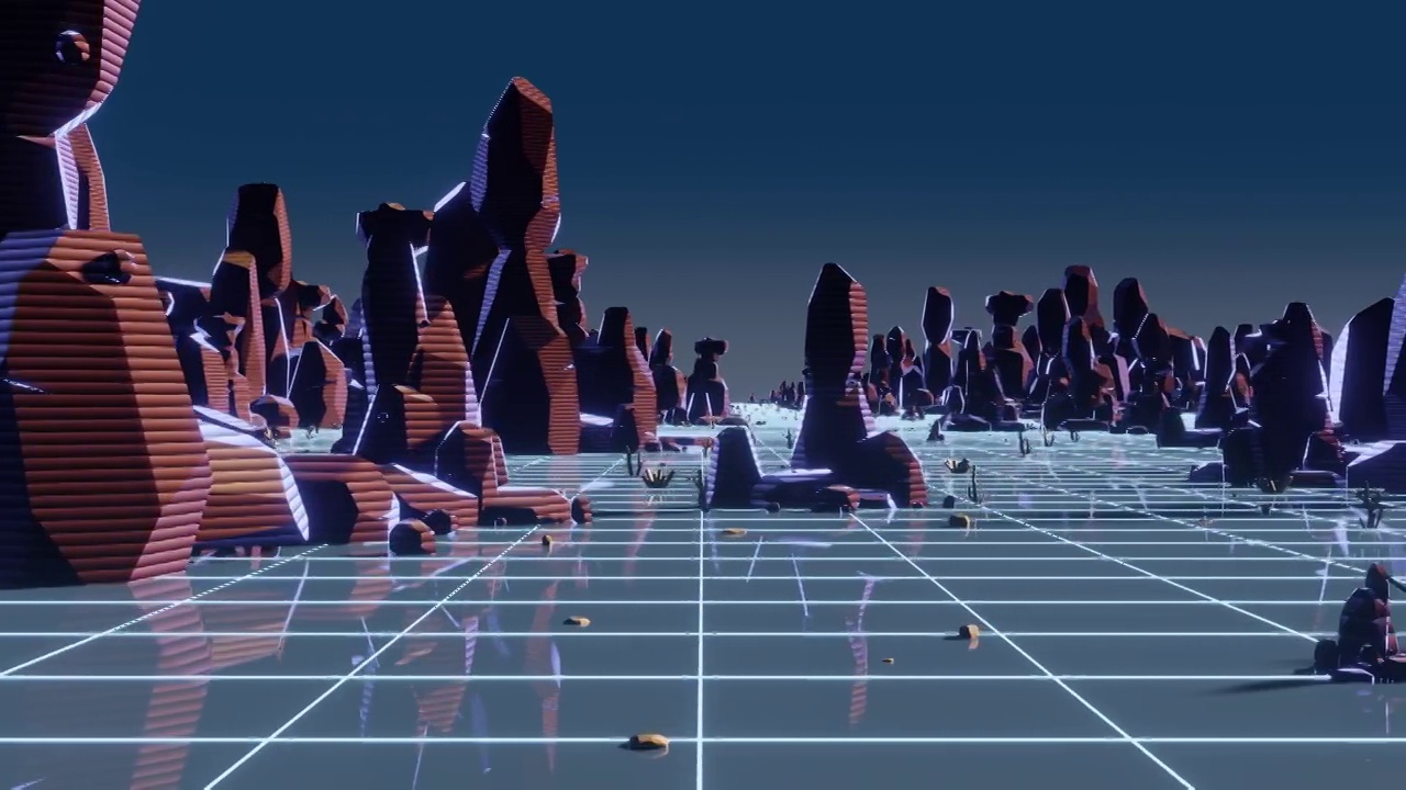 复古荒野背景3D渲染视频素材