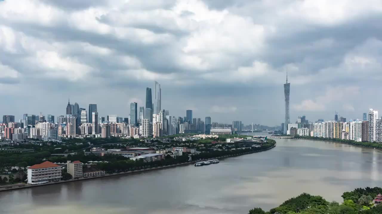 廣州藍天白云延時攝影視頻素材