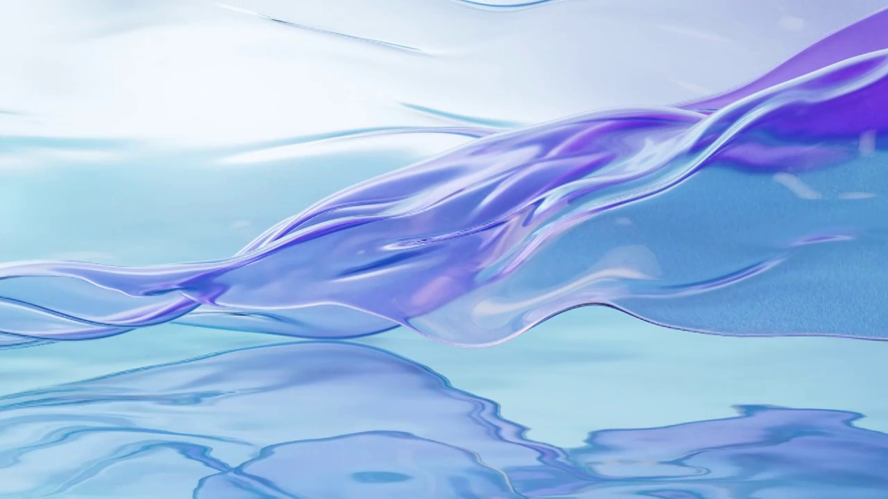 水面上飄動的布料3D渲染視頻素材