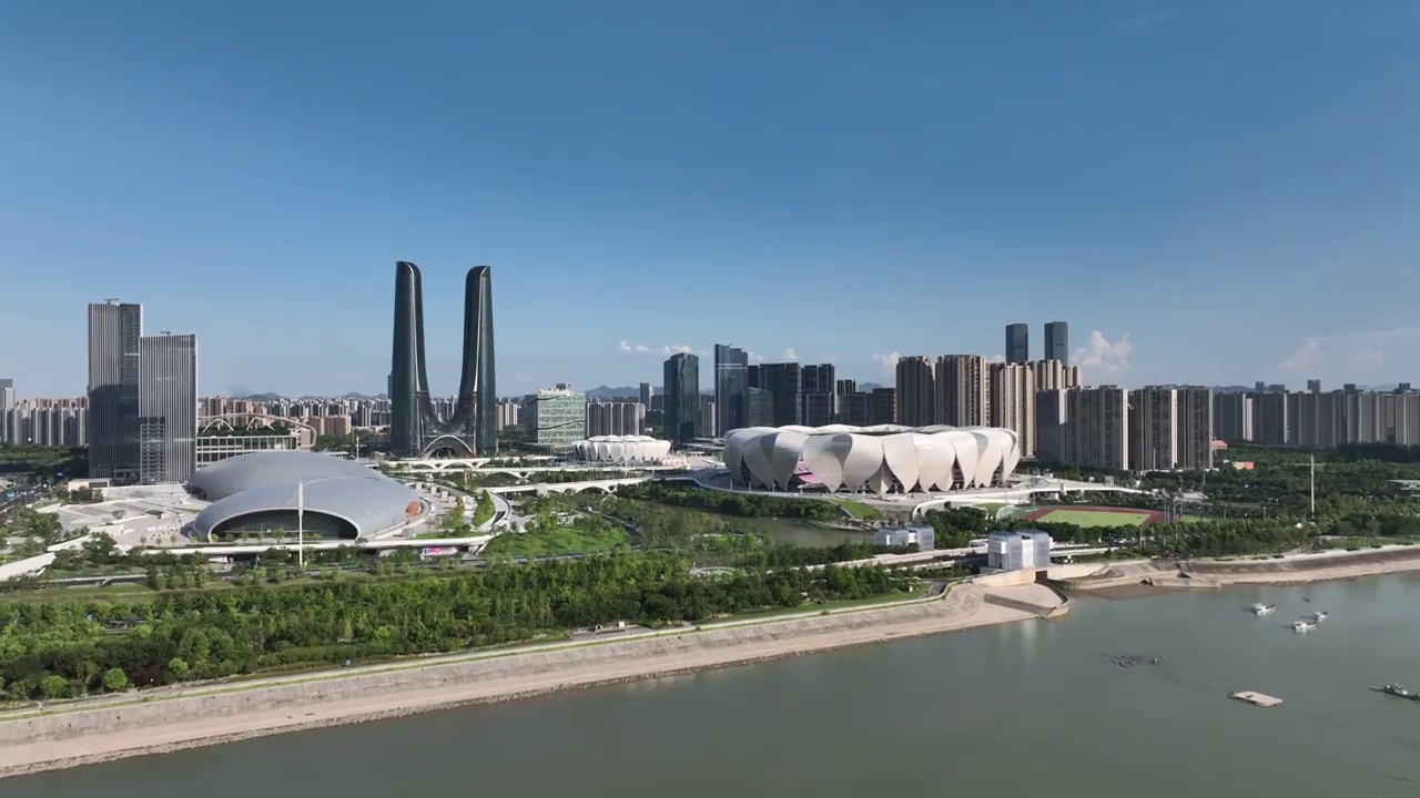 杭州奥体中心体育场视频素材