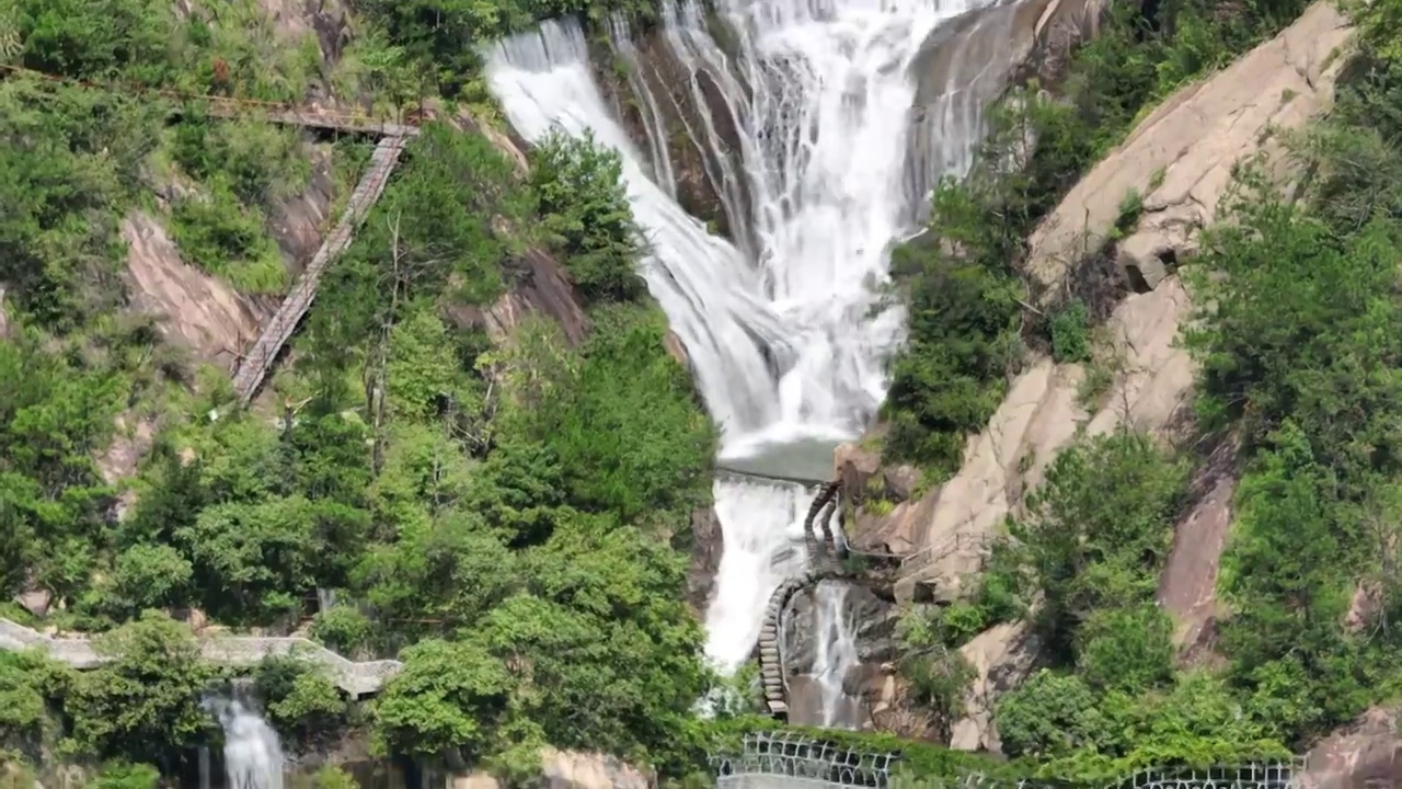 台州天台山大瀑布视频素材
