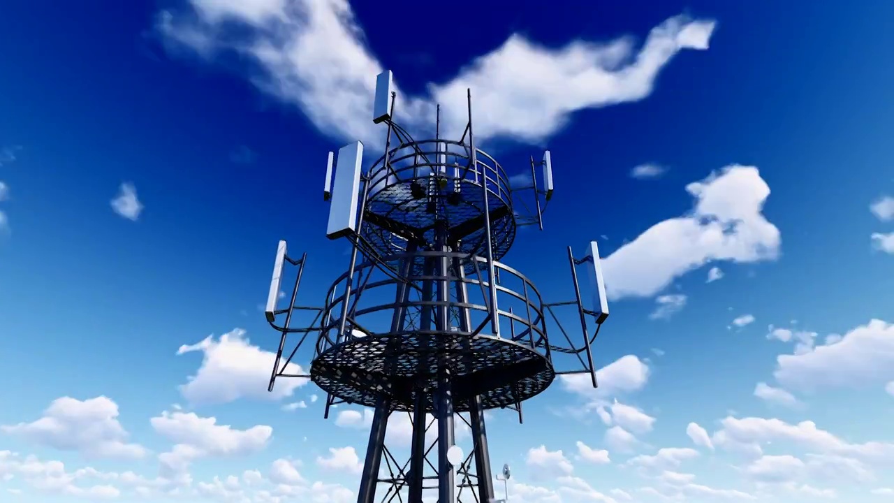 4K 5G信号塔移动数据网络通讯延时摄影（合集）视频素材