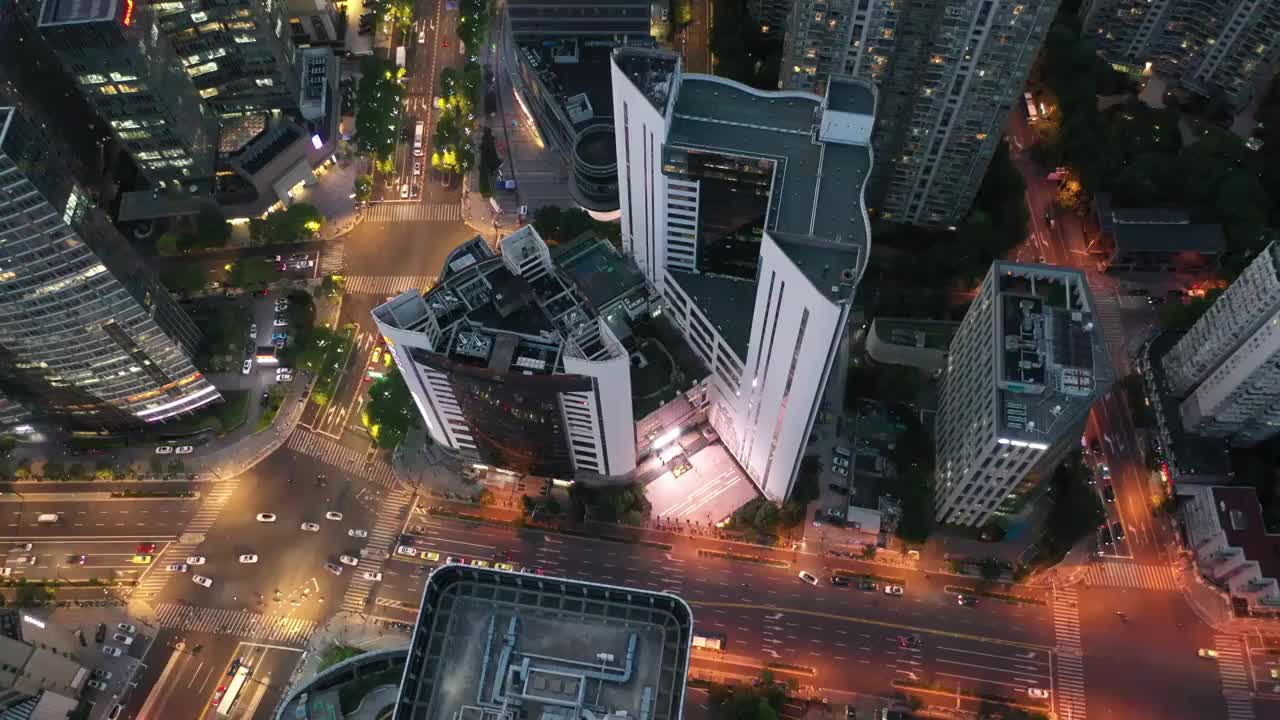 上海城市建筑风光航拍视频素材