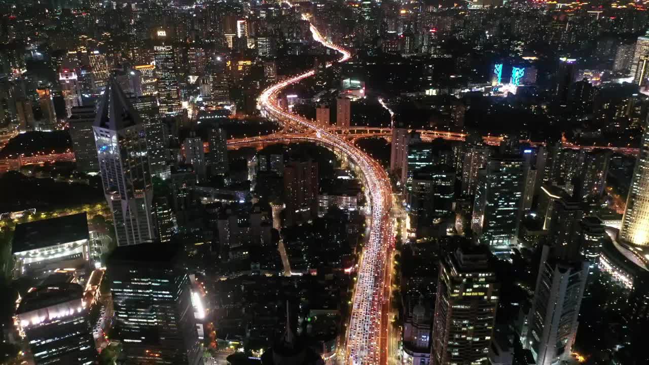 上海城市建筑风光航拍视频素材