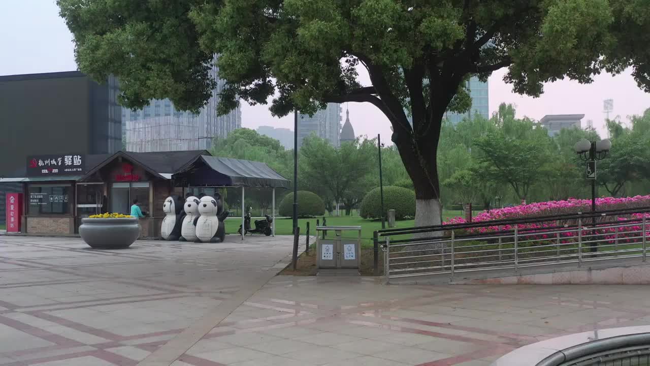 航拍杭州临平城市建筑风光视频下载