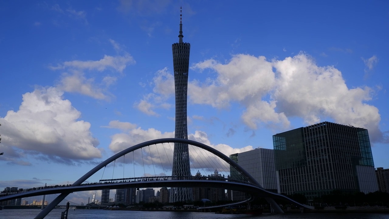 广州塔与海心桥视频下载