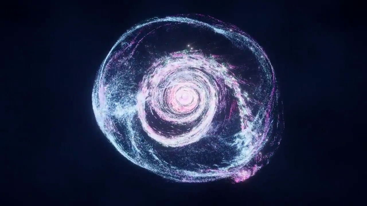 梦幻粒子星云3D渲染视频素材