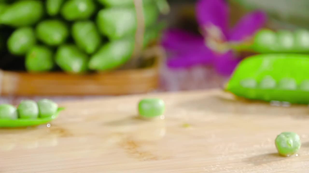 新鮮豌豆選編視頻素材