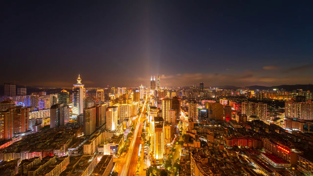 深圳城市夜景延時視頻素材