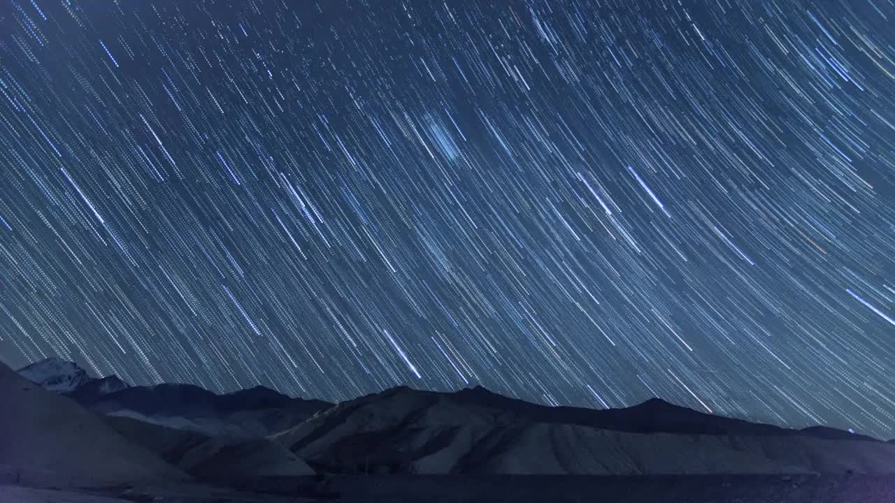 帕米尔高原星轨延时视频素材