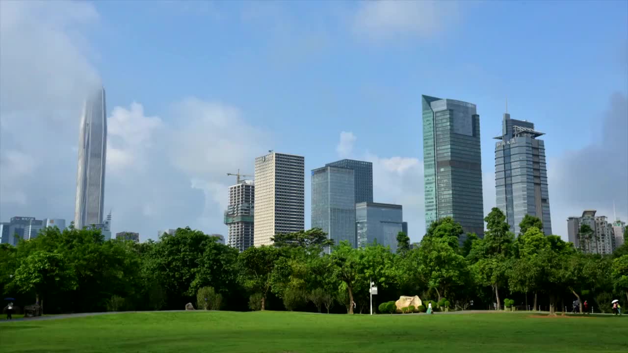 深圳城市高楼群延时视频素材
