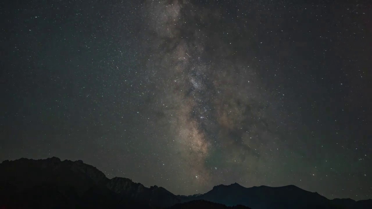 中國新疆的銀河星空延時視頻下載