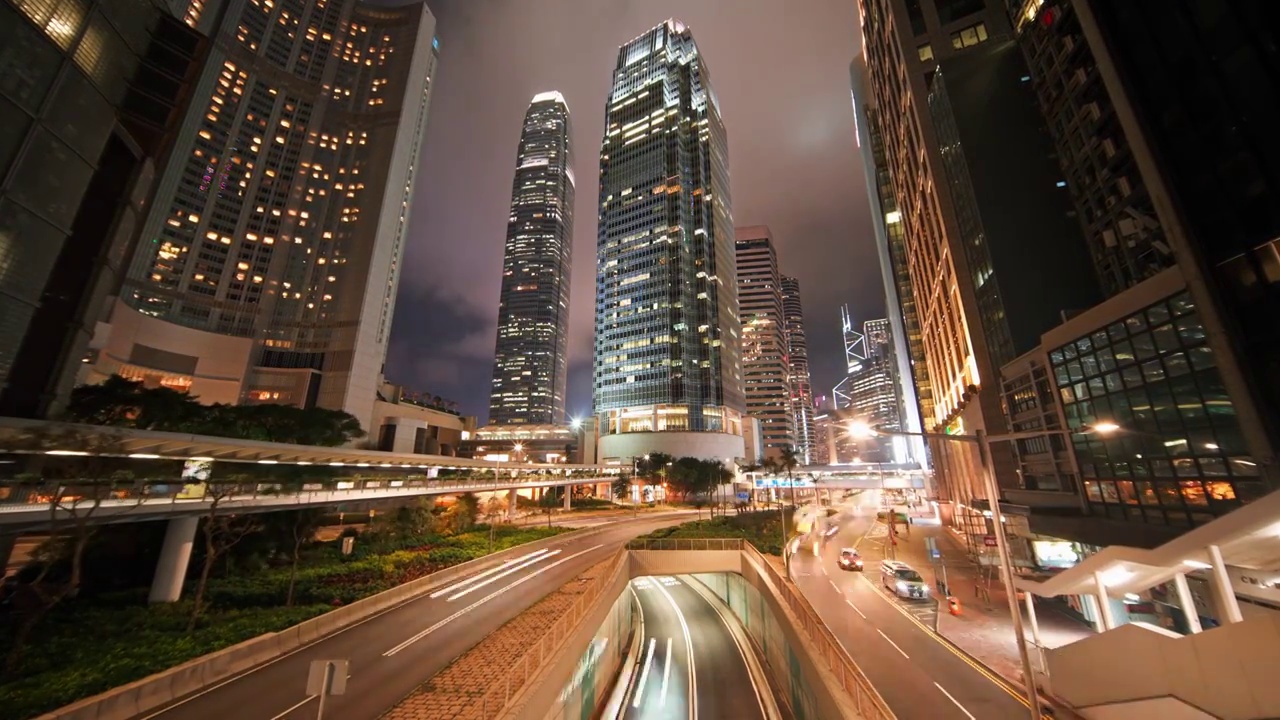 香港國際金融中心夜景延時視頻購買