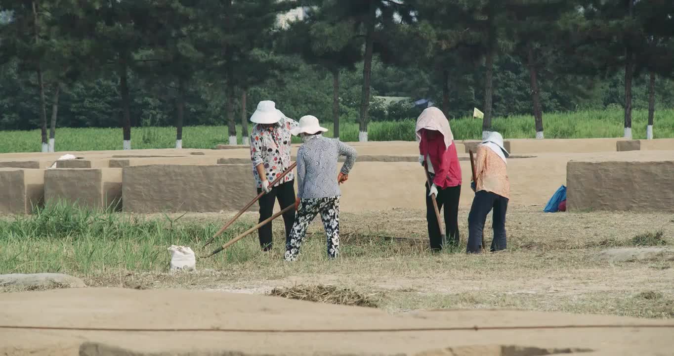 田间劳作4K慢动作视频素材