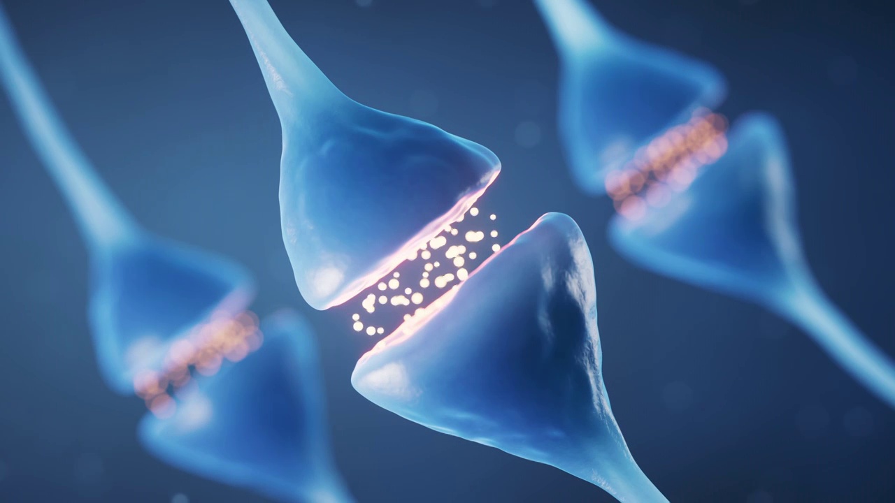 神经元细胞突触生物科技3D渲染视频素材
