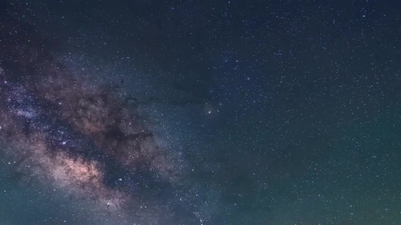 干净的夏季银河星空延时背景视频素材