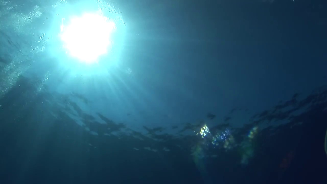 水下看太陽視頻素材