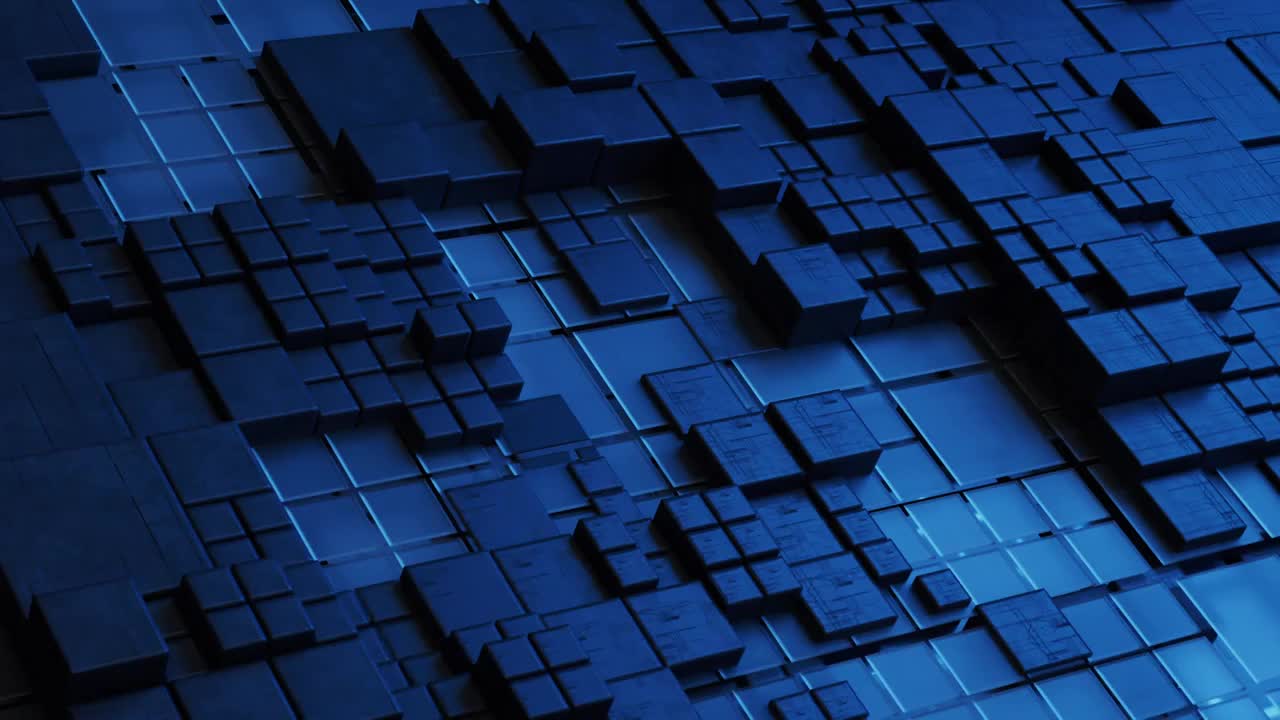 立方体科技感材料背景3D渲染视频素材