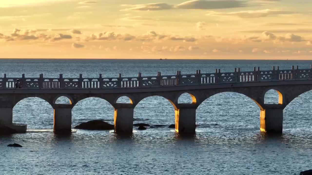 桥，三礁揽胜桥视频素材