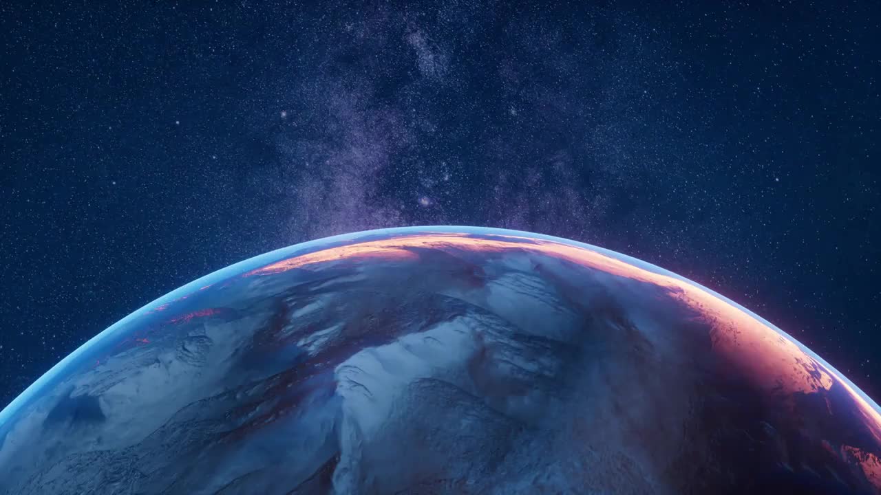外太空星球科幻题材3D渲染视频素材