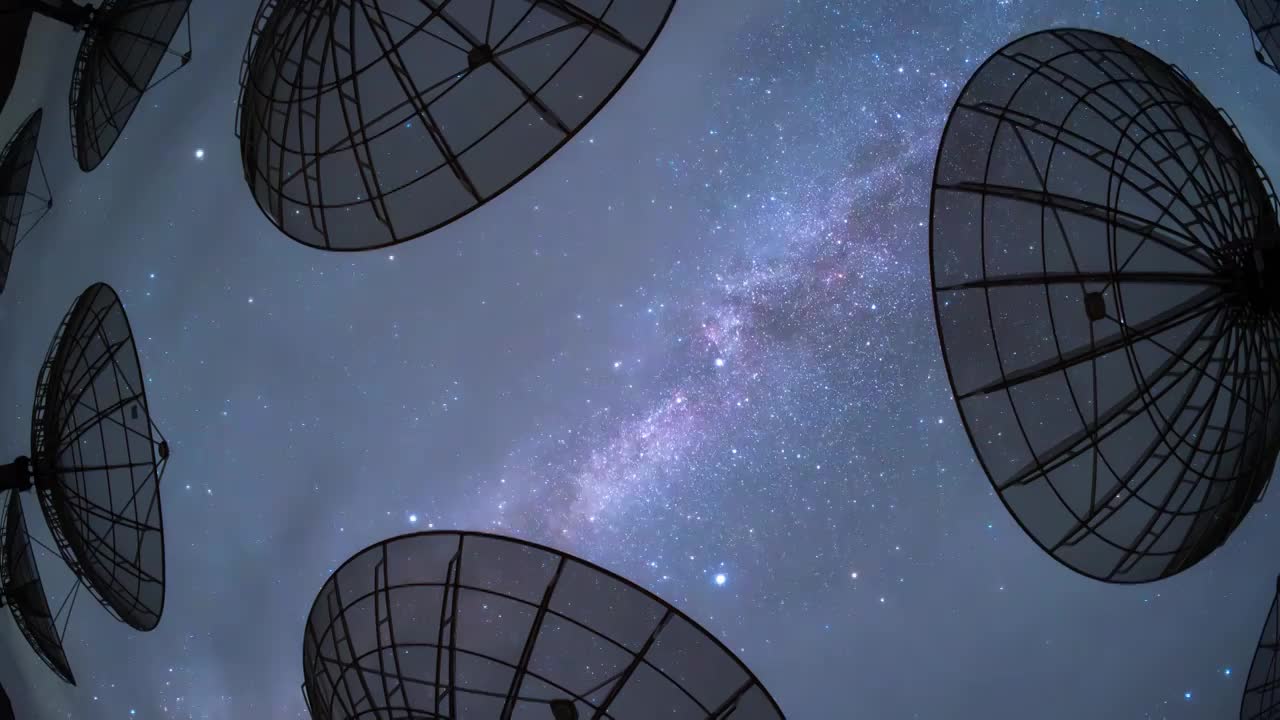 星空延时-新疆哈密大红柳峡天文观测站视频下载