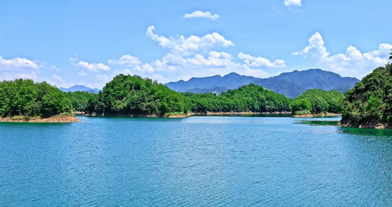 中国杭州千岛湖自然风光视频素材