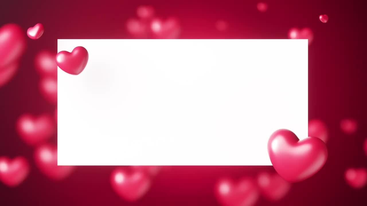 浪漫红色爱心背景视频素材