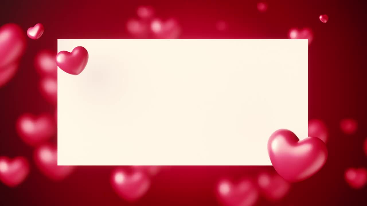 粉红色浪漫信纸爱心情人节视频素材
