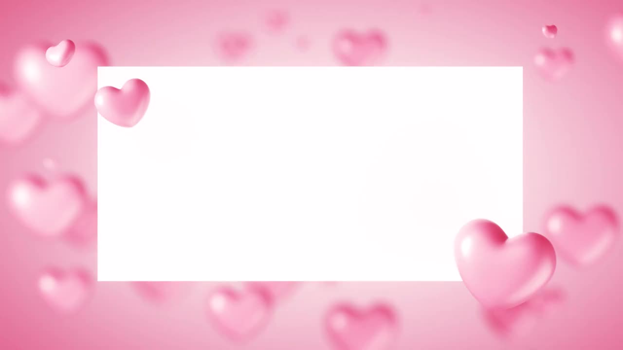 粉红色浪漫信纸爱心情人节视频素材