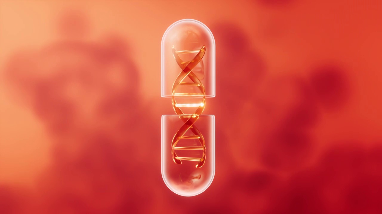 DNA与生物制药概念3D渲染视频素材