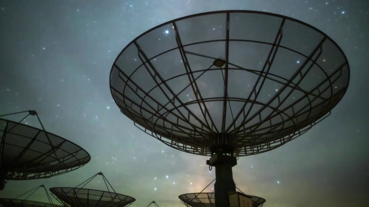星空延时-新疆哈密大红柳峡天文观测站视频素材