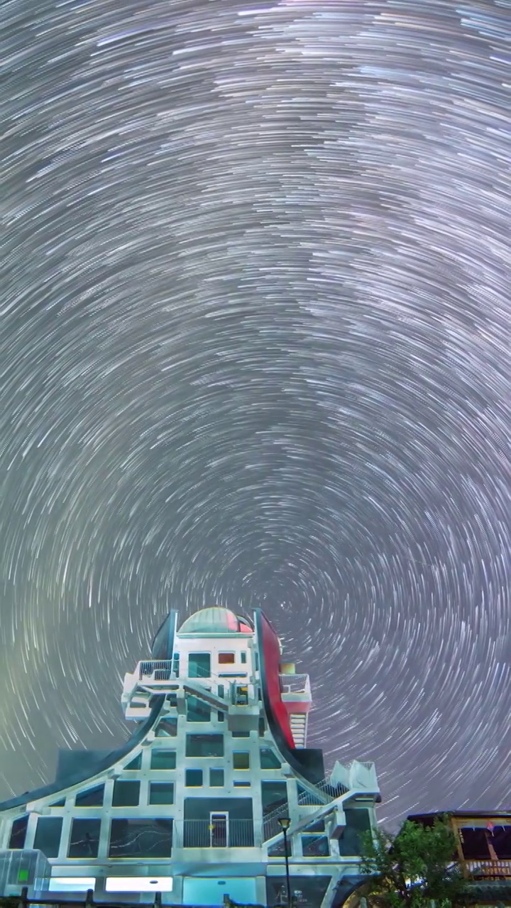 星空延时：陕西汉中市留坝县乡村天文台-星轨视频素材